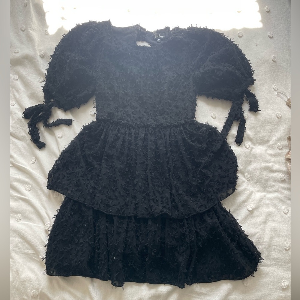 Lulus black puff sleeve dress